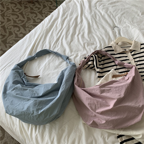 Bags for women new  cross-body shoulder bag spring style nylon large capacity dumpling bag simple retro shopping bag
