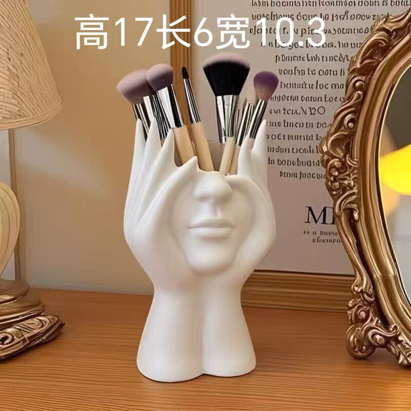 越境北欧ins創意人体芸術造形事務用品デスクトップ多機能収納ペン筒化粧筒|undefined