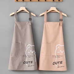 Home kitchen apron waterproof and oil-proof women's fashion new style internet celebrity apron catering cooking work clothes printed
