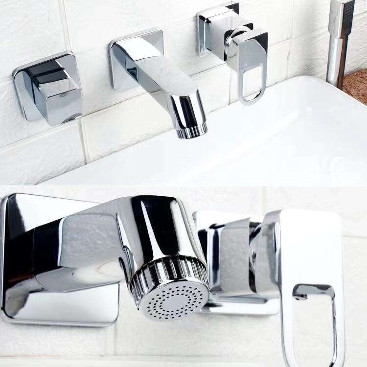 Bathroom Cabinet Split Faucet Washbasin Hot and Cold Wall-Mounted Switch Accessories Two, Three, or Four-Piece Set Magnetic Faucet