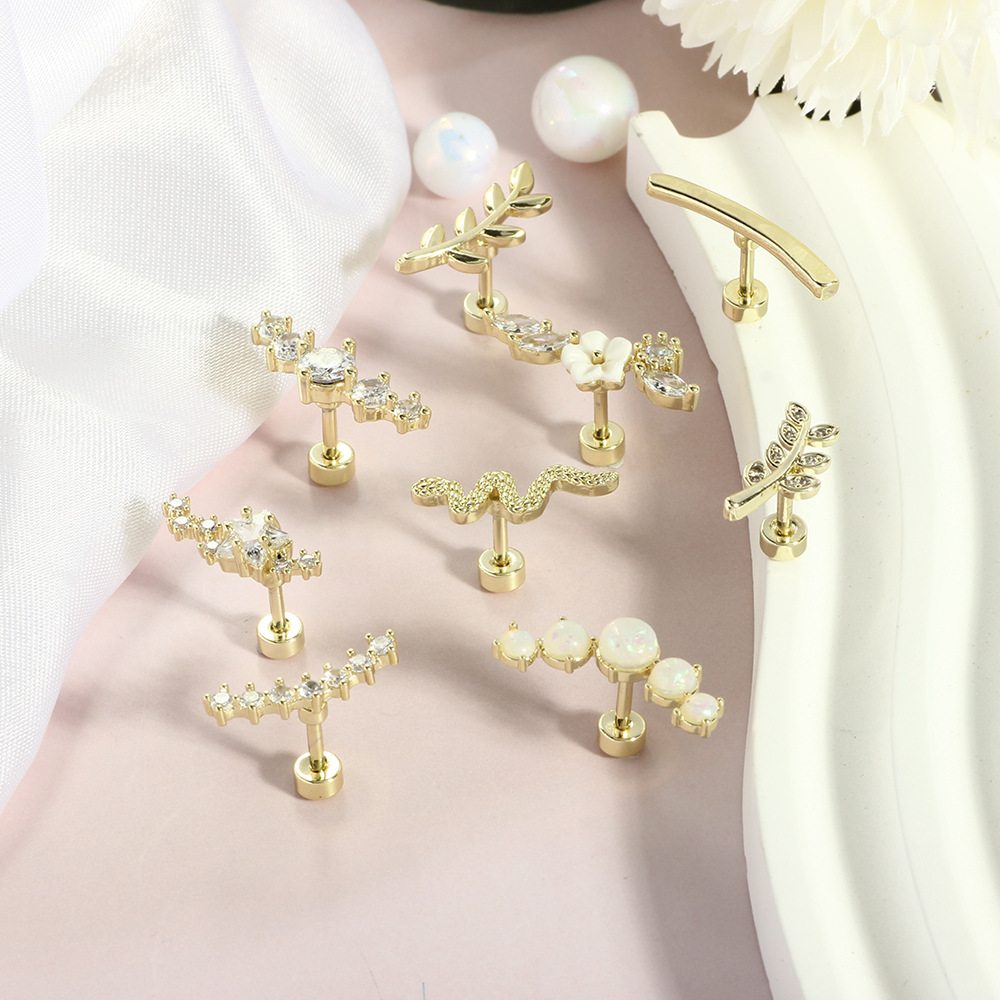 Labret piercing jewelry detail image