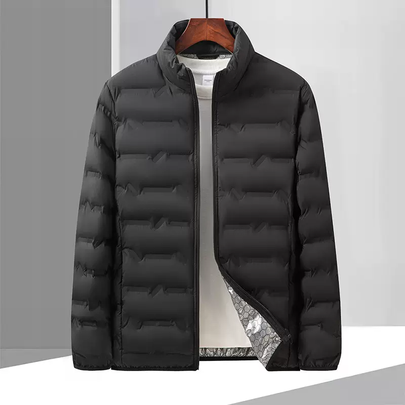 冬季棉衣男石墨烯短款保暖中老年爸爸装商务休闲轻薄防风棉服男加
