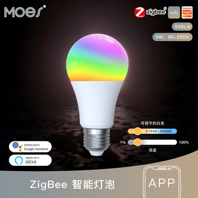 zigbee Graffiti intelligence bulb 9W Timing Dimming Color bulb Warm light E27 Intelligent bulb lamp