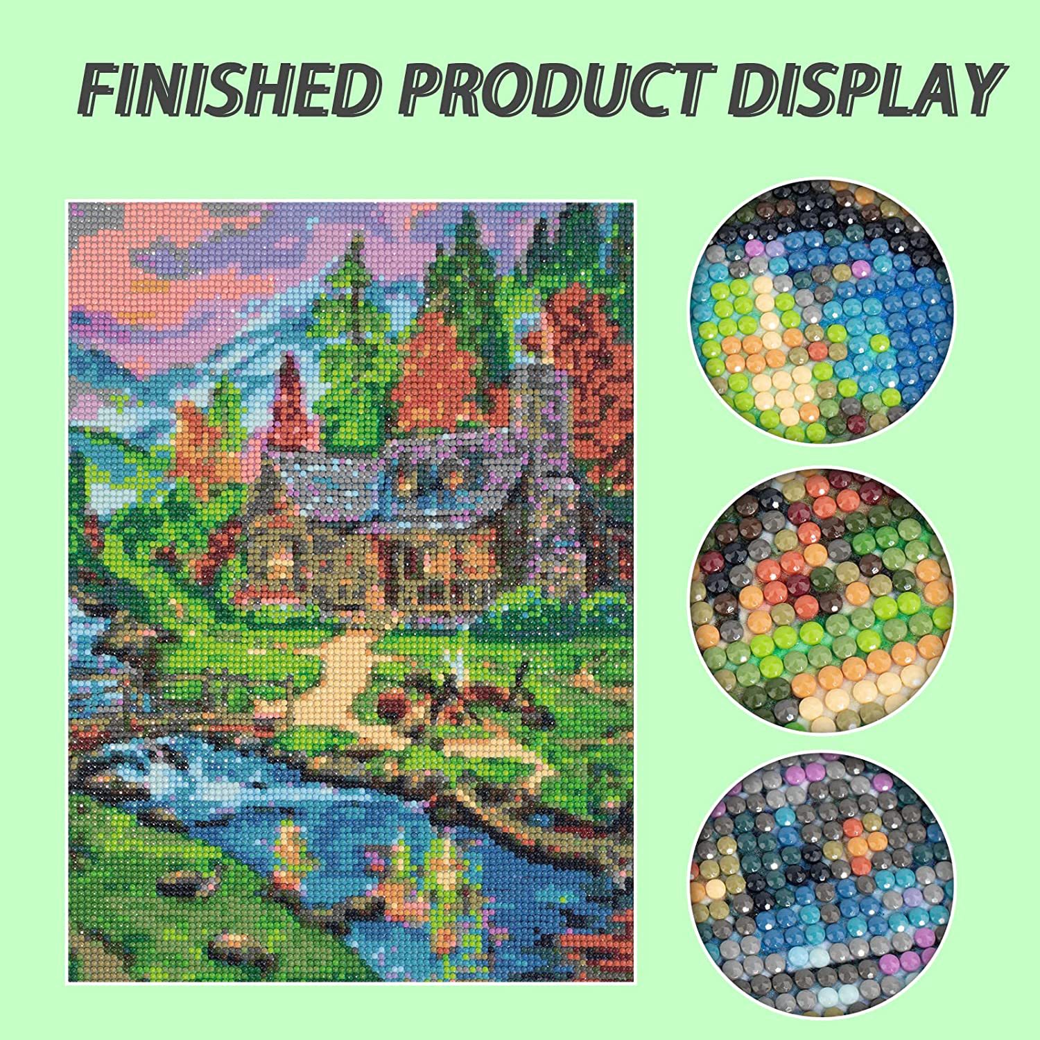 Juego de 6 piezas de pintura de diamante 5d pintura de mampostería diamante cuadrado completo diamond painting Amazon estilo caliente TEMU