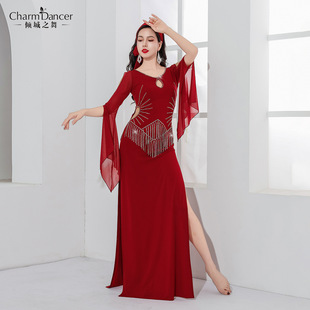 Dance of the Whole City Belly Dance Practice Clothing SAIDI SHAABI Oriental Dance Light Luxury Hot Diamond Robe Performance Competition Clothing