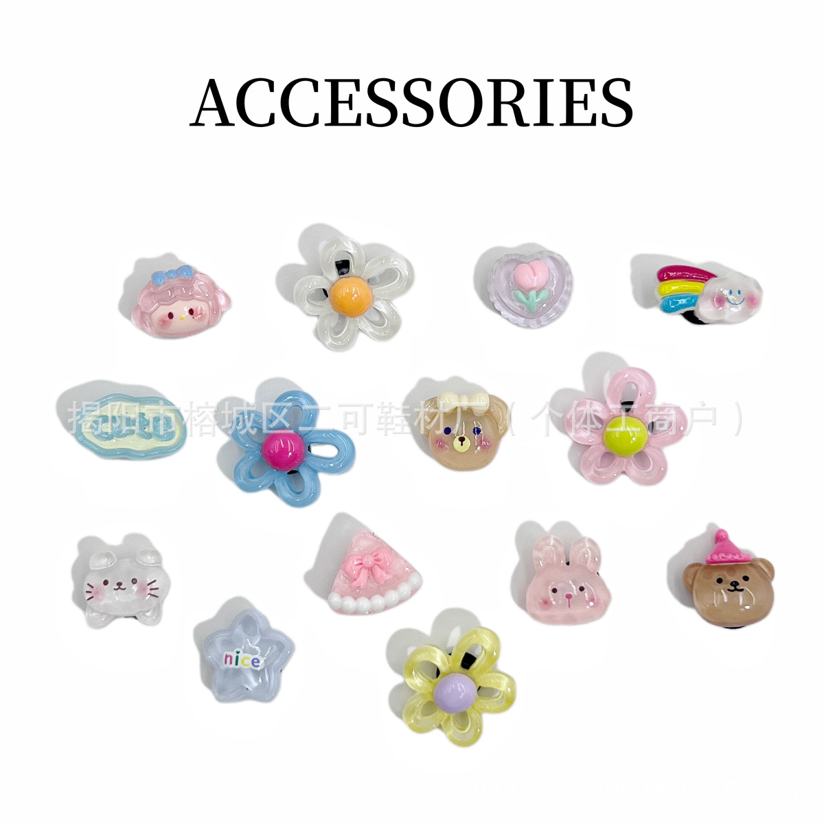 INS primavera nuevo ballet de perla punto de onda arco agujero agujero zapatos de ballet hebilla coreana diy accesorios desmontables