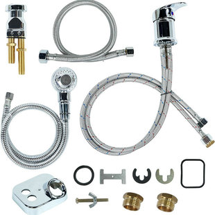 Hair Salon Bathroom Accessories Barber Shop Shampoo Bed Faucet Switch with Shower Spray Hose Flushing Bed