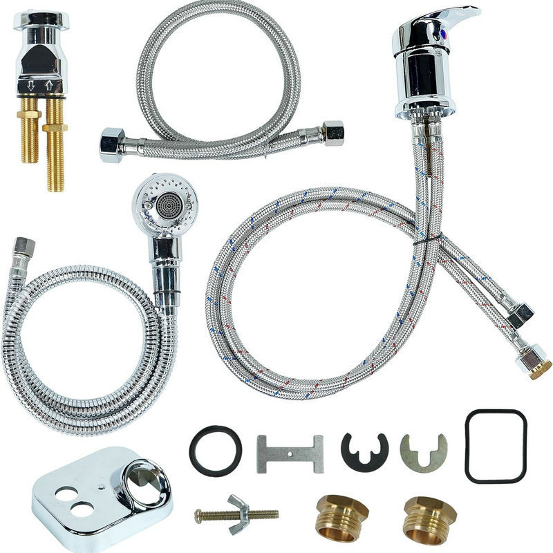 Hair Salon Bathroom Accessories Barber Shop Shampoo Bed Faucet Switch with Shower Spray Hose Flushing Bed