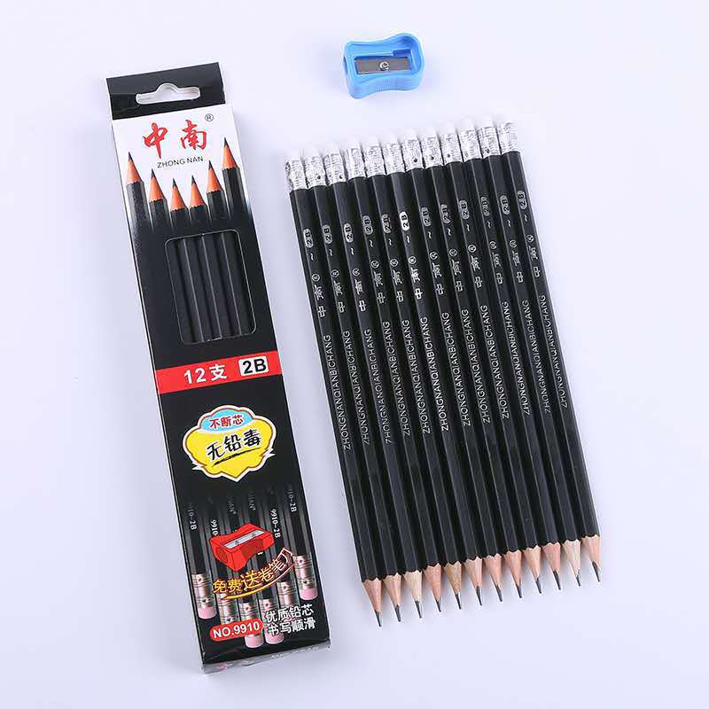Wholesale Central South Pencil Primary School Children 2b Pencil Kindergarten with Rubber Head Writing Test Drawing Pencil Wholesale Central South Pencil Primary School Children 2b Pencil Kindergarten with Rubber Head Writing Test Drawing Pencil