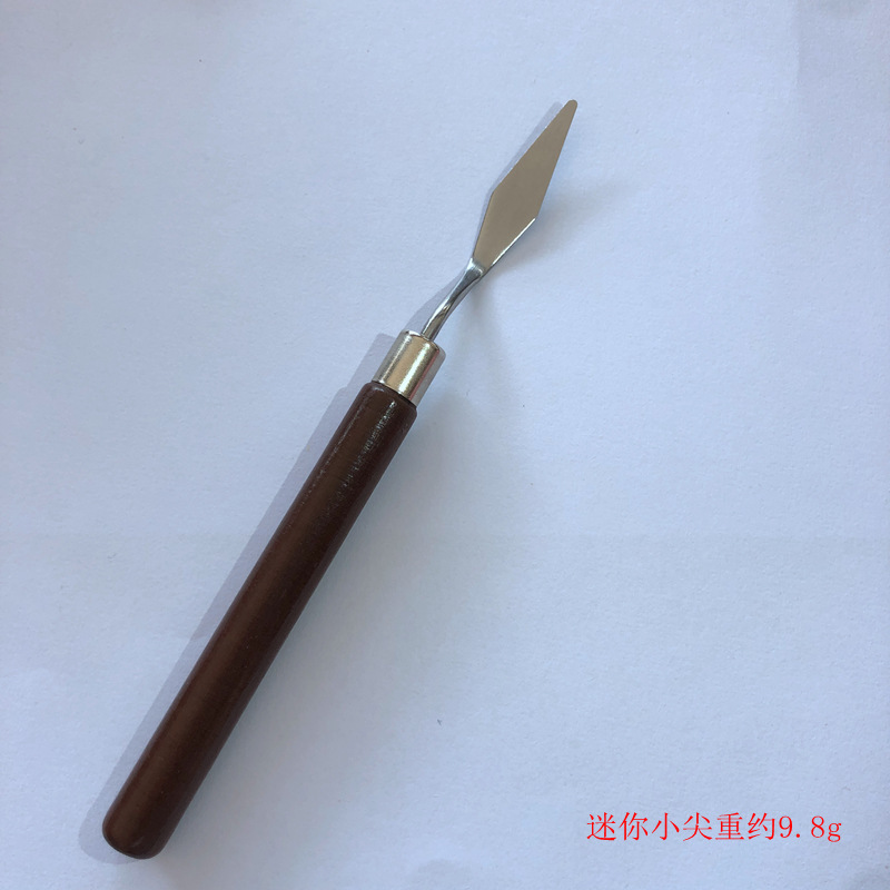 Cuchillo de pintura al óleo especial de arte, polvo de agua, pigmento de acrílico, cuchillo de selección de cuchillo de madera de acero inoxidable, cuchillo de toner de punta plana