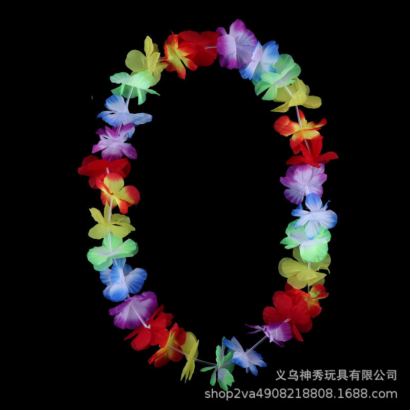 Garland anillo de pecho Hawaiano hula cuello anillo empresa Reunión Anual partido reconocimiento Garland cabeza anillo pulsera traje