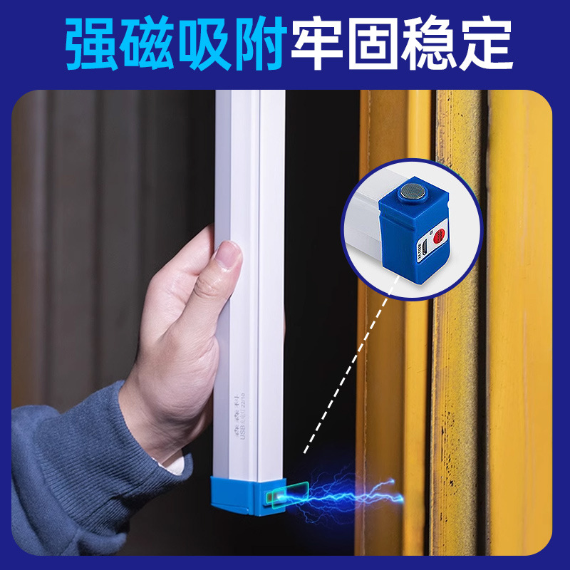 lámpara de emergencia de carga LED acampamiento a prueba de agua mercado nocturno lámpara de cabina de carga de absorción magnética lámpara de emergencia al aire libre lámpara de carga