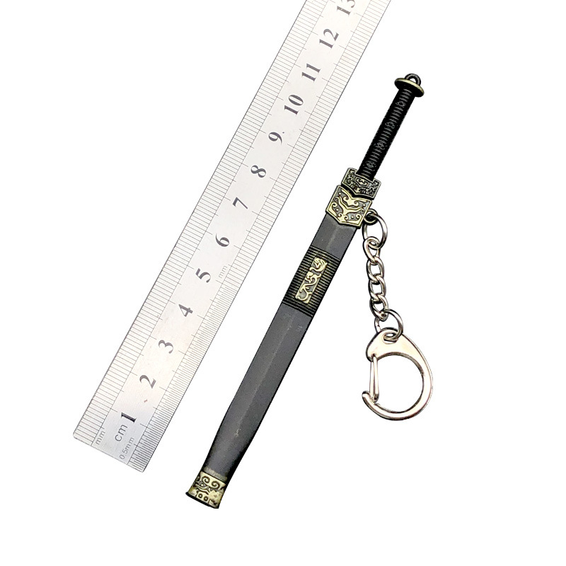 中秦始皇越王如意汉剑带鞘武兵器模型挂件刀扣古剑周边