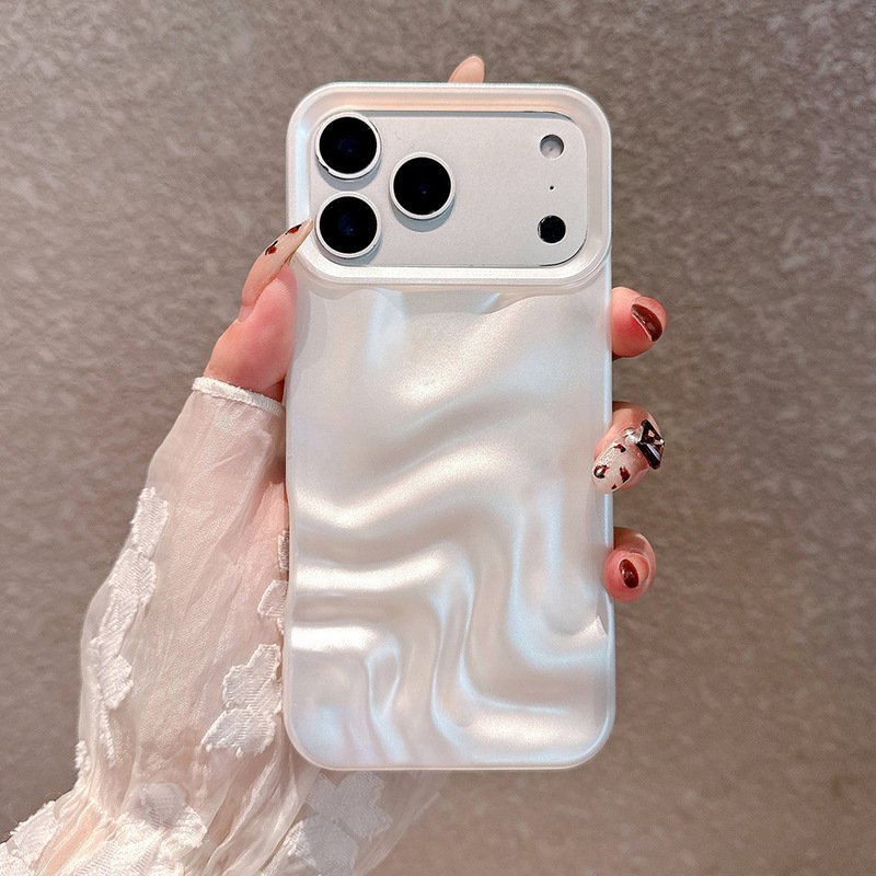 Simple Three-Dimensional Water Ripple Design Suitable for iPhone 17 Pro Max/16 Phone Case, Compatible with Apple 15/14/12/13 Soft Case 11