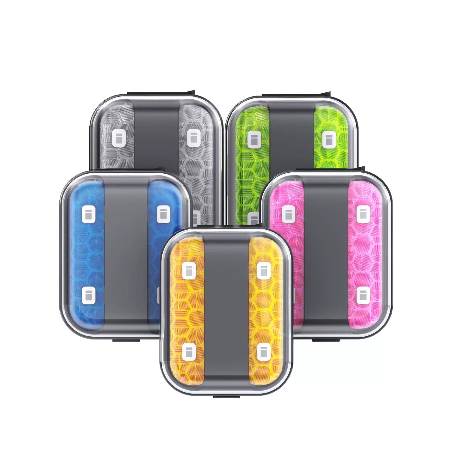 可接受LOGO印刷亚马逊电商款4灯跑步灯红白双灯交替跑步警示灯