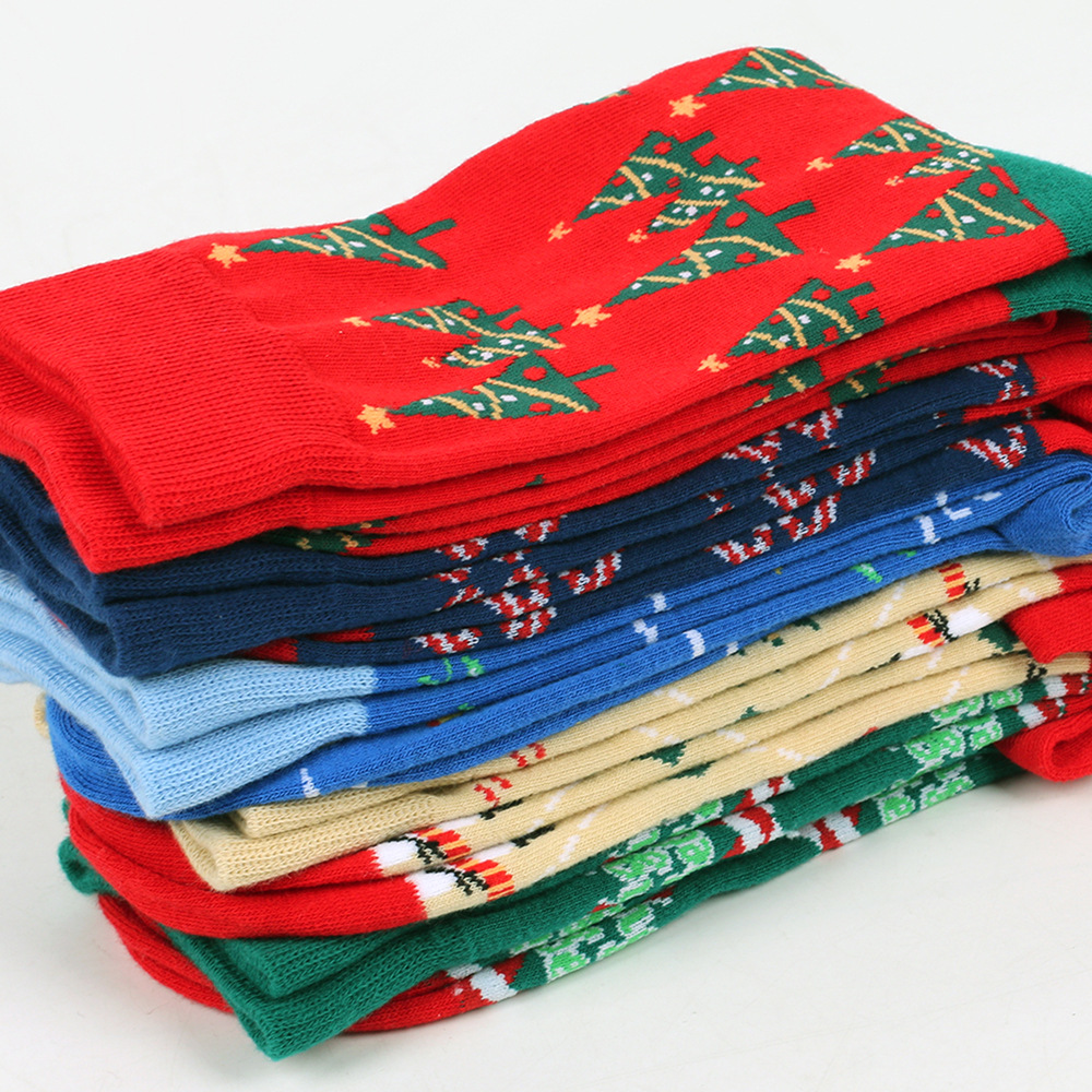 Women's Socks & Hosiery enlarged Christmas socks, large size men's socks, cotton socks, men's socks, women's socks, new Christmas mid tube socks trend_voghion.com