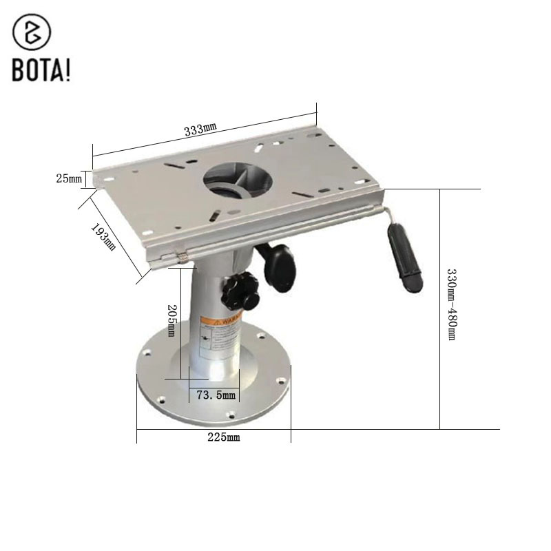 Yate lancha rápida de aleación Aluminio barco pesca asiento elevación base ajuste giratorio horizontal soporte móvil