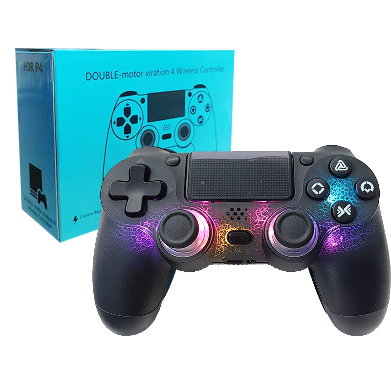 Control inalámbrico para consola de juegos P4, Bluetooth, vibración de doble motor, con simulación de seis ejes, control inalámbrico para juegos P4