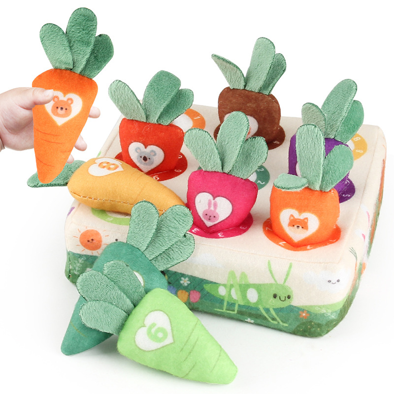 Infant Early Childhood Education Simulation Fun Radish Pull Children's Puzzle Jungle Farm Forest Radish Toy Amazon