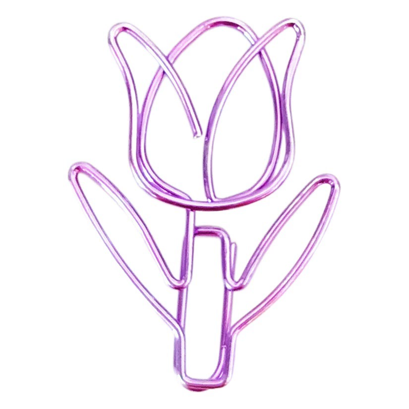 Дунгуань источник производителей цвет тюльпан специальной формы Скрепка цвет скрепки офисные канцелярские металлические закладки держатель