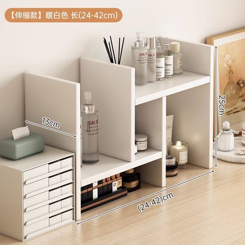 Caja de almacenamiento de cosméticos de escritorio, estante de almacenamiento de aparador, estante de exhibición tipo cajón de gran capacidad, estante de acabado de productos de cuidado de la piel