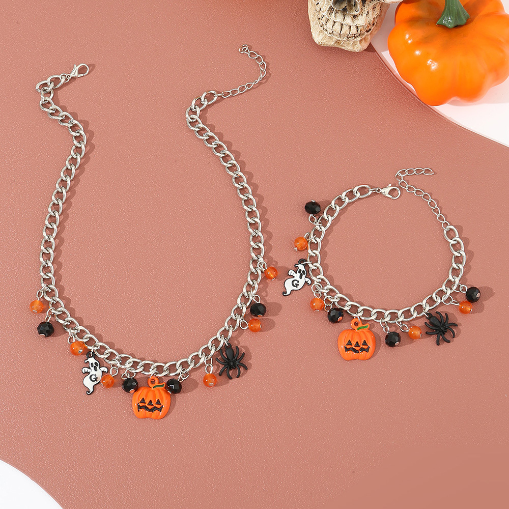 Halloween berlockhalsband och armband set för kvinnor_voghion.com
