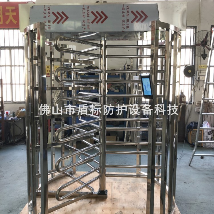 高铁站车站入口栏杆全高转闸 全封闭式单向通道闸 成品旋转门厂家