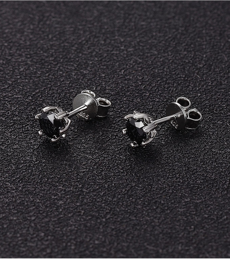 Women's Gender 1 Pair 925 Sterling Silver Moissanite Moissanite Earrings Geometric Ear Studs