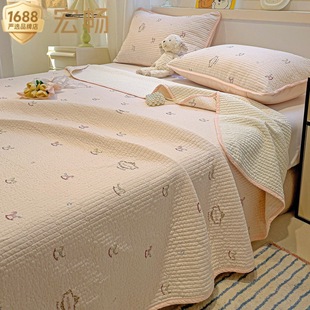 New Cartoon Type a Pure Cotton Xinjiang Cotton Quilted Quilting Technology Multifunctional Bed Cover with Anti-Slip Back