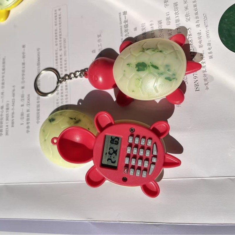 跨境儿童计算机圣诞迷你动物钥匙扣玩具小挂表便携学生卡通计算器|undefined