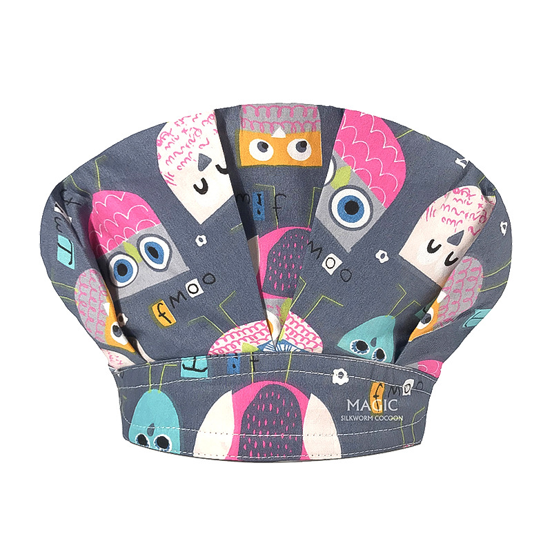 Tapa de operación directa de fábrica impresión femenina pequeño animal lindo sombrero de enfermera algodón salón de belleza odontología oral sombrero