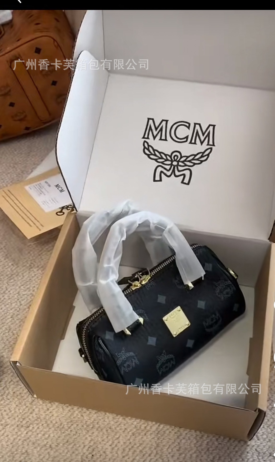 New MC Classic Print Mini Boston Pillow Bag - Fashionable Versatile Handbag, Shoulder Bag, Crossbody Commuter Bag - Thumbnail 8