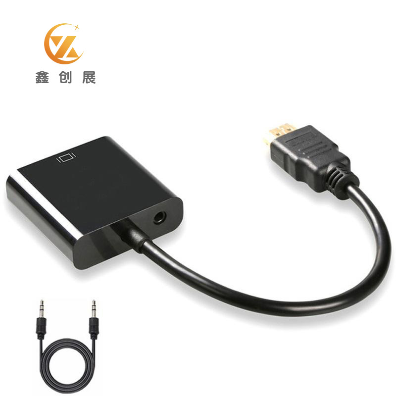 Transfronterizo caliente HDMI a VGA línea HD 1080p portátil decodificador convertidor HDMI a VGA