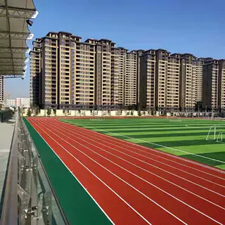 13mm厚混合型聚氨酯塑胶跑道聚氨酯全塑型塑胶面层EPDM塑胶跑道