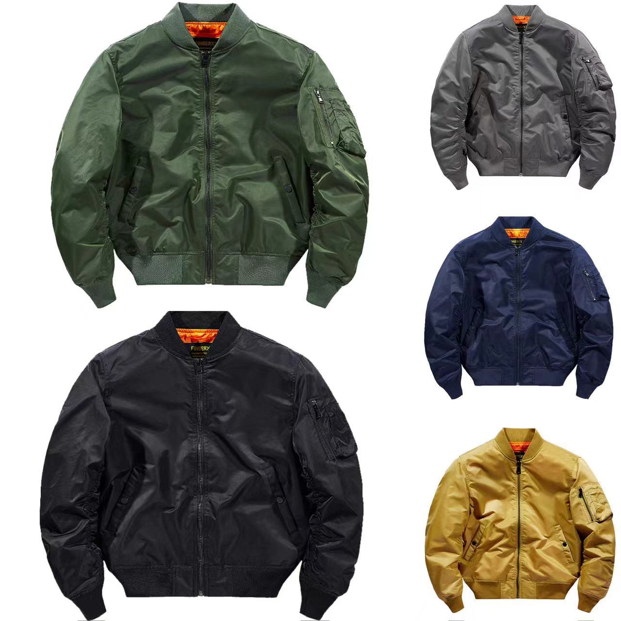 8-color jacket flight suit workwear men's spring American loose baseball uniform_voghion.com