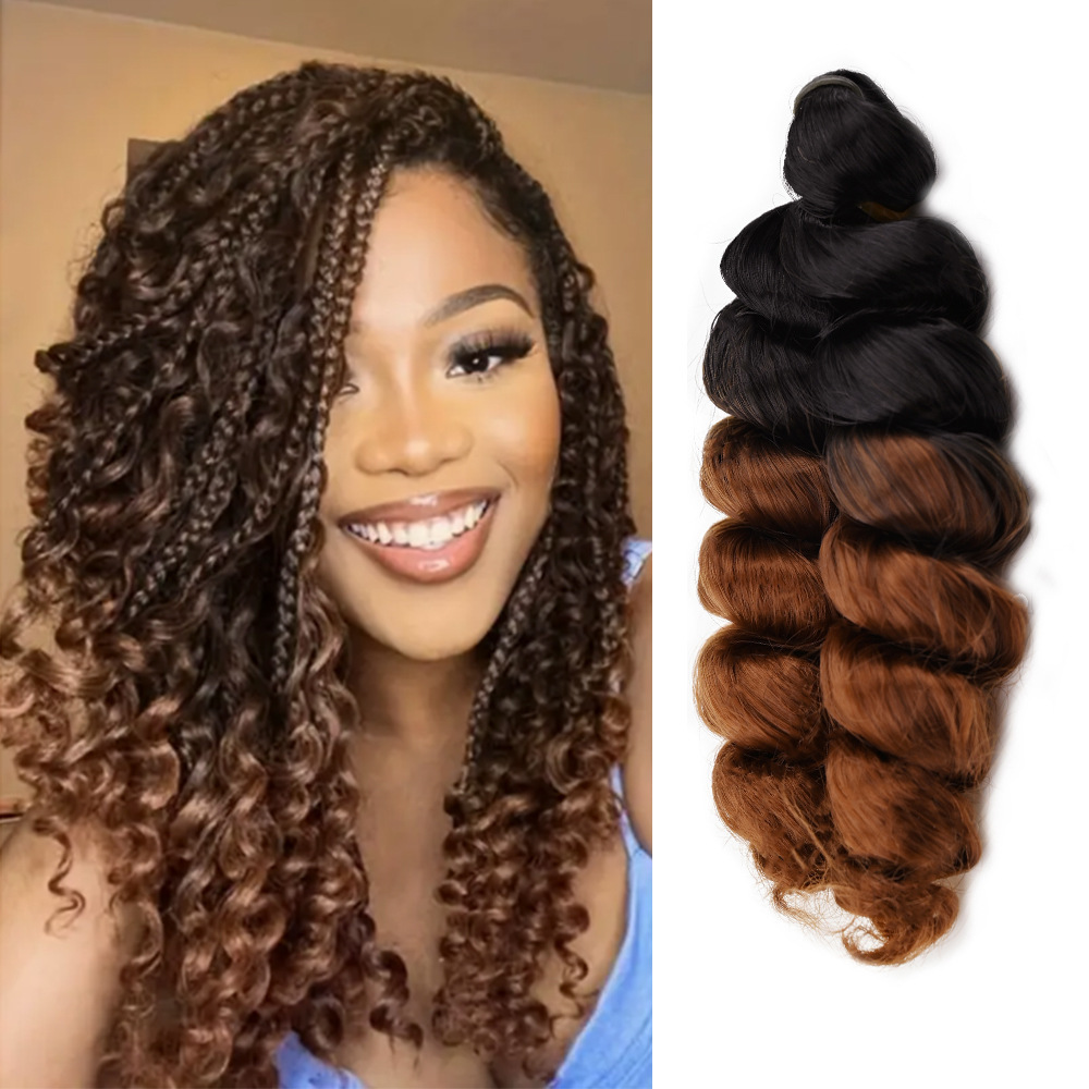 150g pelucas transfronterizas africanas french loose curl ganchillo cabello roscado fibra química curl corto cabello al por mayor