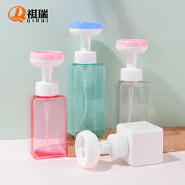 方形泡沫瓶250 450 650ml 花朵泡沫起泡器 洗手液瓶沐浴露分装瓶