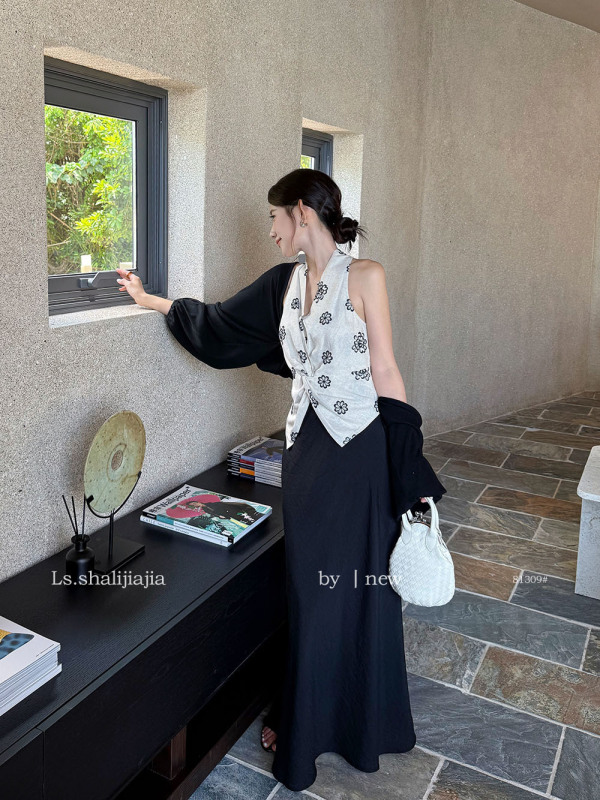 LS述致 气质优雅包臀鱼尾半身裙2025早秋新款显瘦长裙女装 81309#|undefined