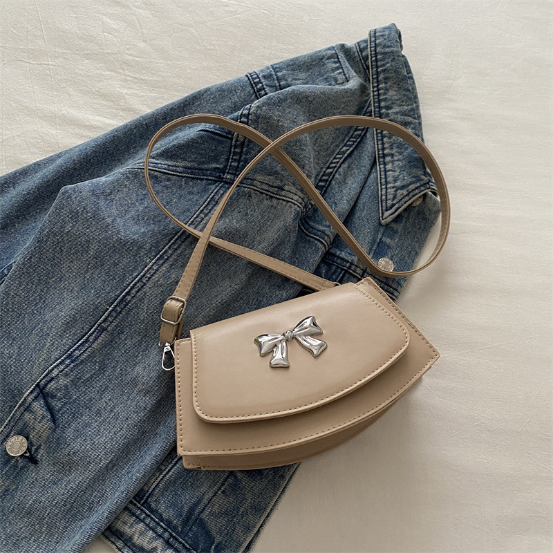 Trendy Bowknot Saddle Bag For Women Versatile Shoulder Crossbody_voghion.com