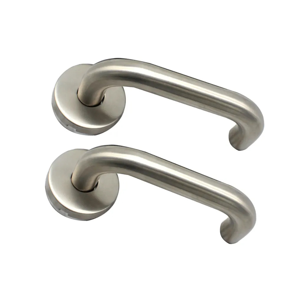 Manija de bloqueo de puerta cortafuego de acero inoxidable 304, puerta de purificación, manija de puerta de canal de doble puerta, accesorios de bloqueo de puerta interior estándar europea