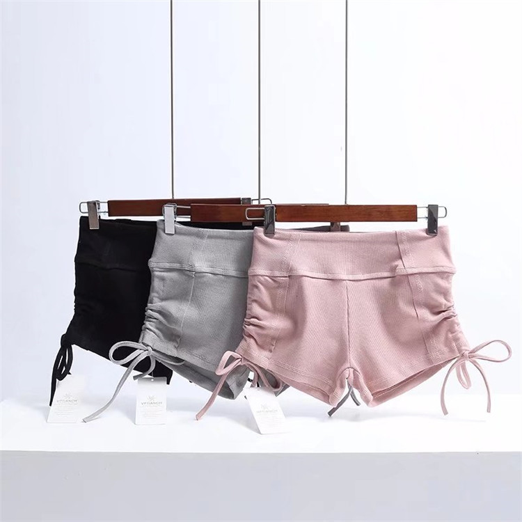 2024 Women's Lace-Up Ribbed Knit Yoga Shorts Butt-Lifting Slimming Casual Pants Running Sports Fitness Hot Pants 2024 Women's Lace-Up Ribbed Knit Yoga Shorts Butt-Lifting Slimming Casual Pants Running Sports Fitness Hot Pants