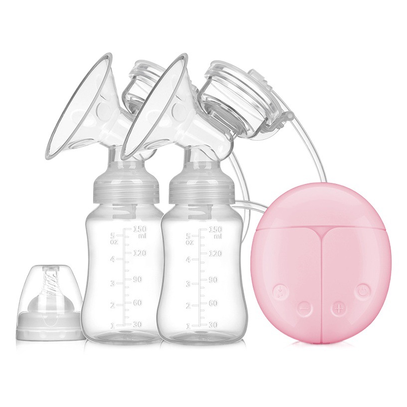 Bomba de leche bilateral eléctrica extractor de leche portátil productos genuinos sin dolor suministros maternos e infantiles colector de leche de ordeño automático