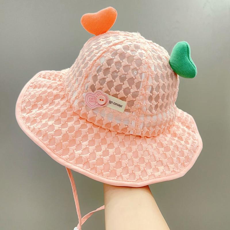 Sombrero de sombra para bebé Sombrero grande de estilo fino de verano Sombrero de protección solar para bebé transpirable Sombrero grande Sombrero de sol para niños lindos