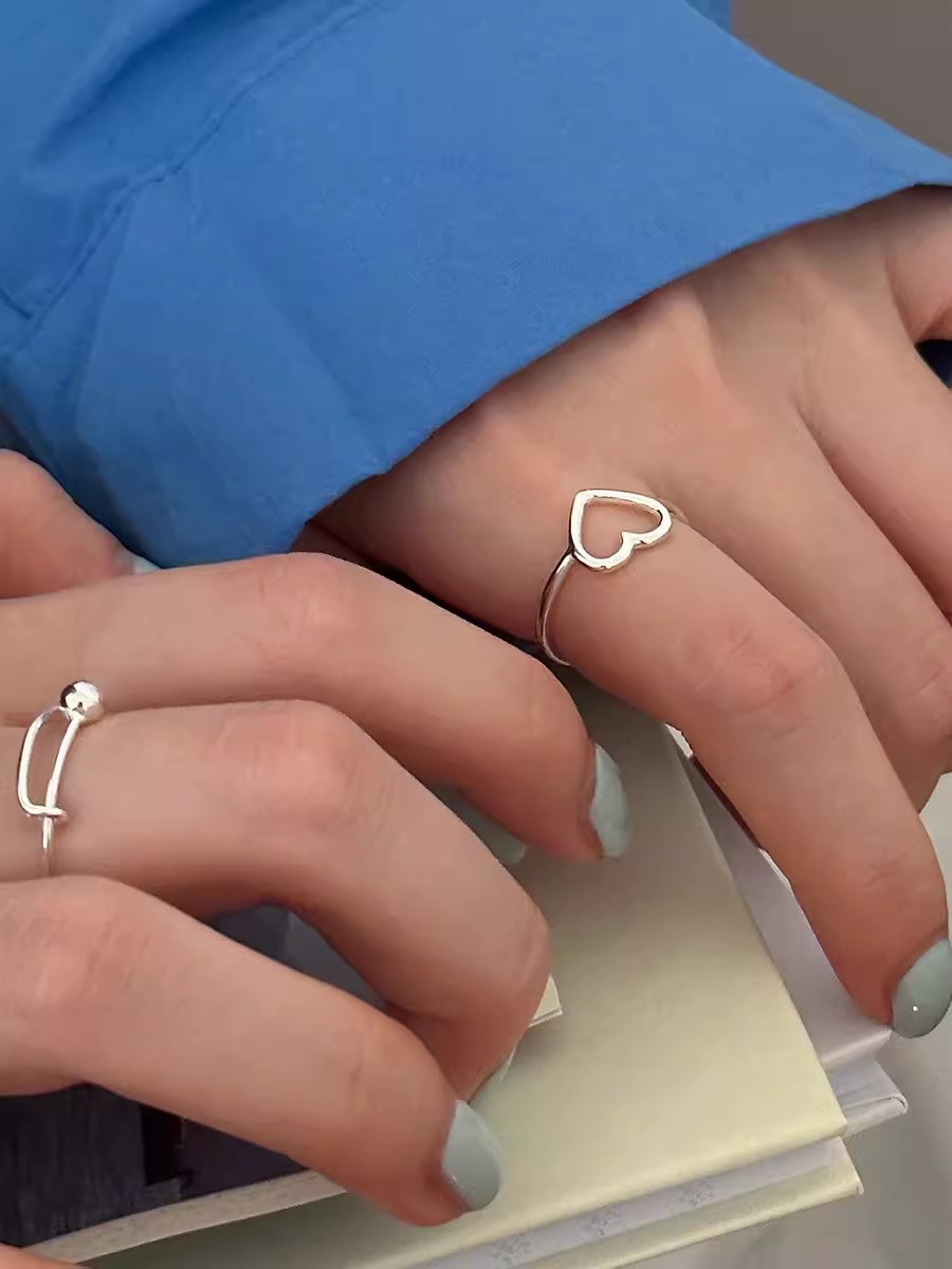 2g Weight Rings Classification Adjustable Ring Size 1 Piece Quantity Holiday, Tea Party Occasion 925 Sterling Silver Material Geometric Pattern All Seasons Season Women's Gender Elegant, Simple Style Style 1 Piece 925 Sterling Silver Geometric Rings 1