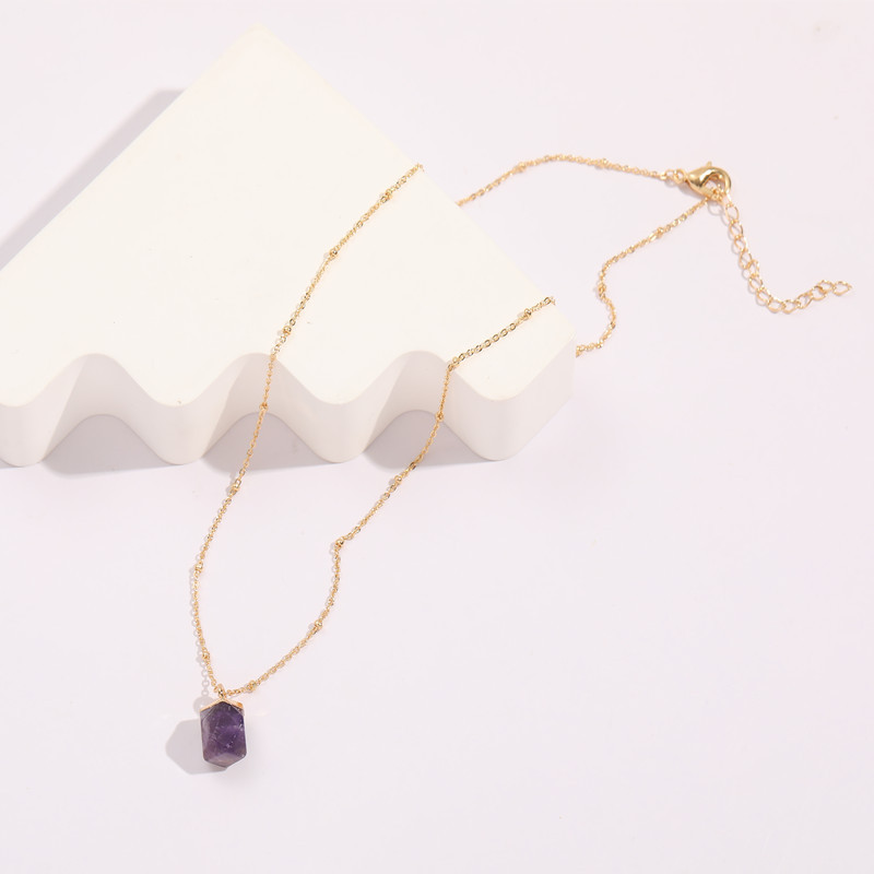 Womenu0027S Elegant Geometric Copper Natural Stone Necklace Plating Copper Necklaces
