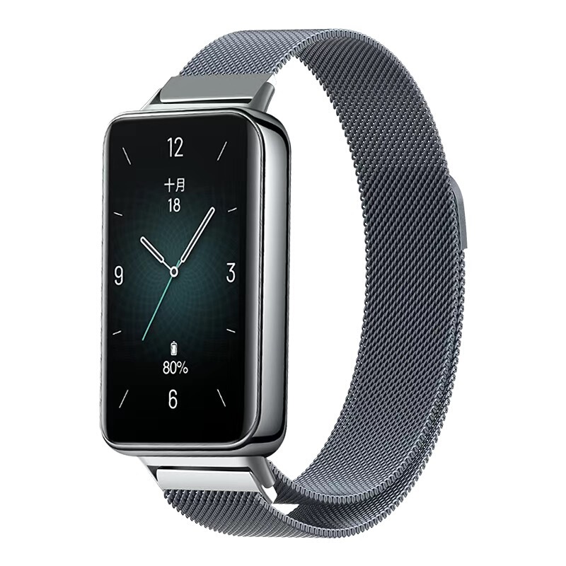 Honor Band 10用ストラップ、ミラネーゼ磁気式リストバンド9NFC、ステンレス製メタルブレスレット、磁気式クイックリリース|undefined
