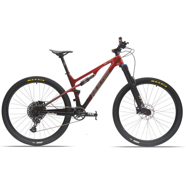 Hulda 29inch Carbon Fiber Soft Tail Mountain Bike 12-Speed Off-Road Double Shock-Absorbing Am Soft Tail Mountain Bike