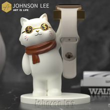 财富小猫适用于iwatch s9苹果华为手表充电支架托可爱创意周边App