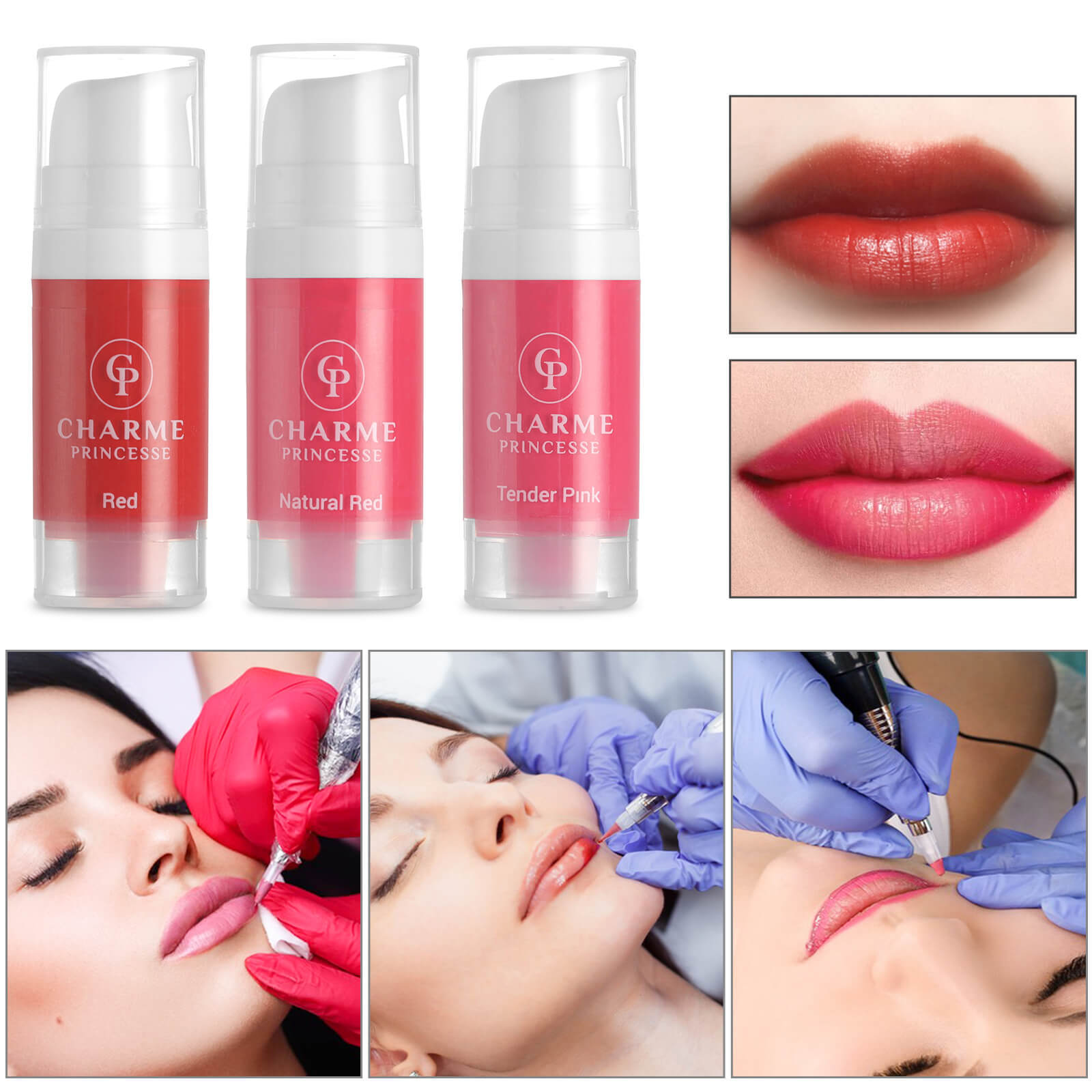 Bordado dragón tatuaje ceja Pigmento color Leche Nuevo tatuaje bordado pigmento belleza pupila línea tatuaje Pigmento de labios fácil de colorear blanqueamiento Pigmento de labios