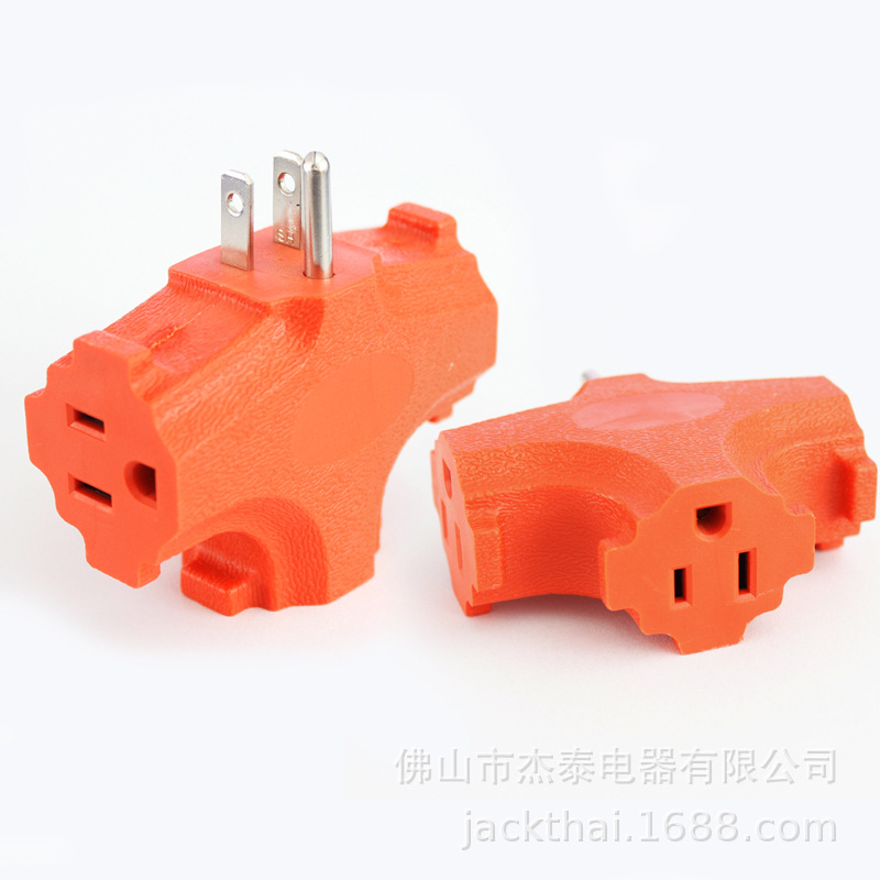 美规一转三转换插座,美式三脚转3孔插座,一出三美标转换器,跨境热